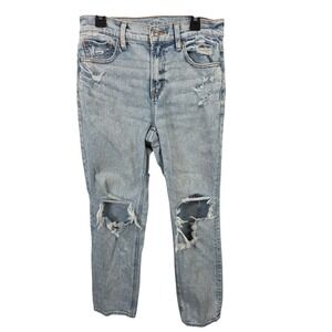 American Eagle Outfitters Womens Light Wash Ripped Jeans Size 2 Reg Stretch/A240